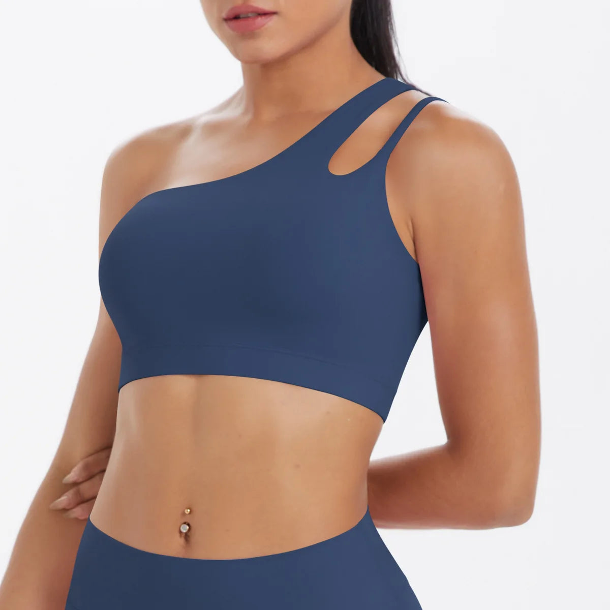 טופ ספורט לנשים כתף אחת