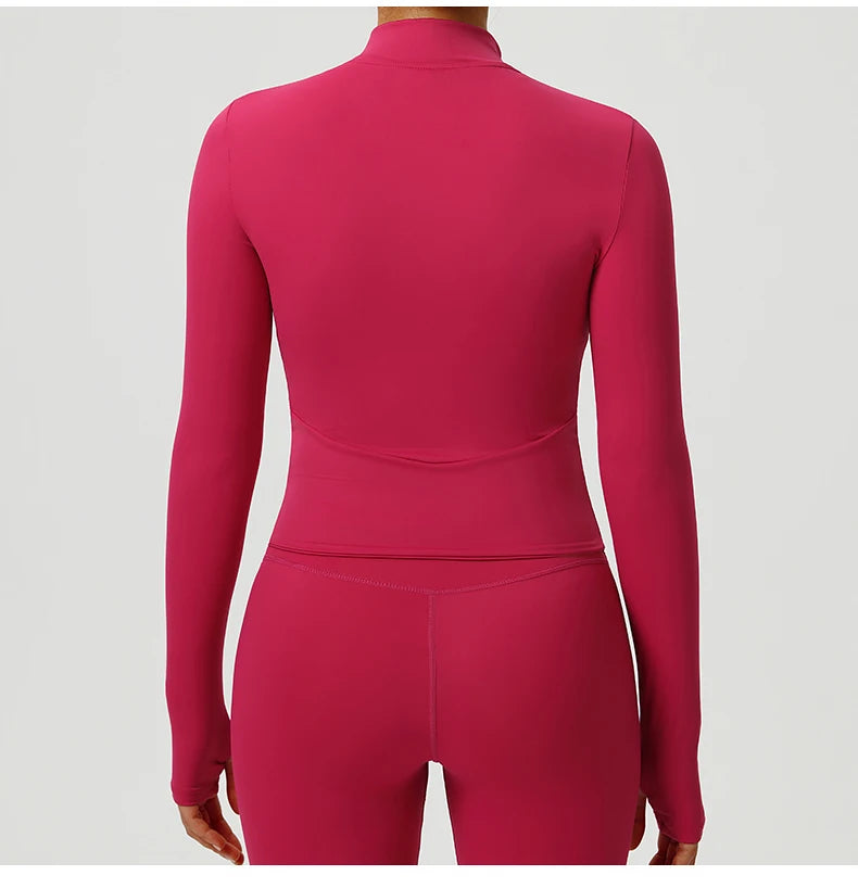 עליונית ספורט שרוול ארוך, רוכסן מלא